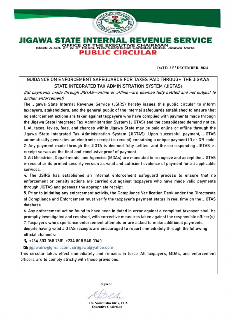 Public Circular Notice